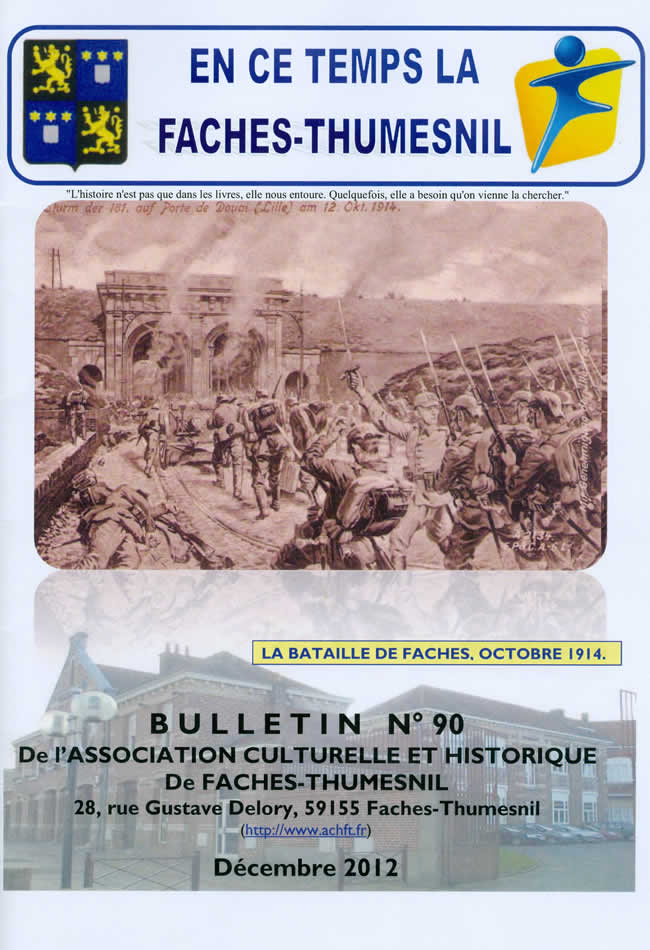 La Bataille de Faches , octobre 1914